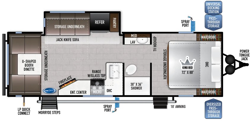 2024 EAST TO WEST RV DELLA TERRA 251RD, , floor-plans-day image number 0